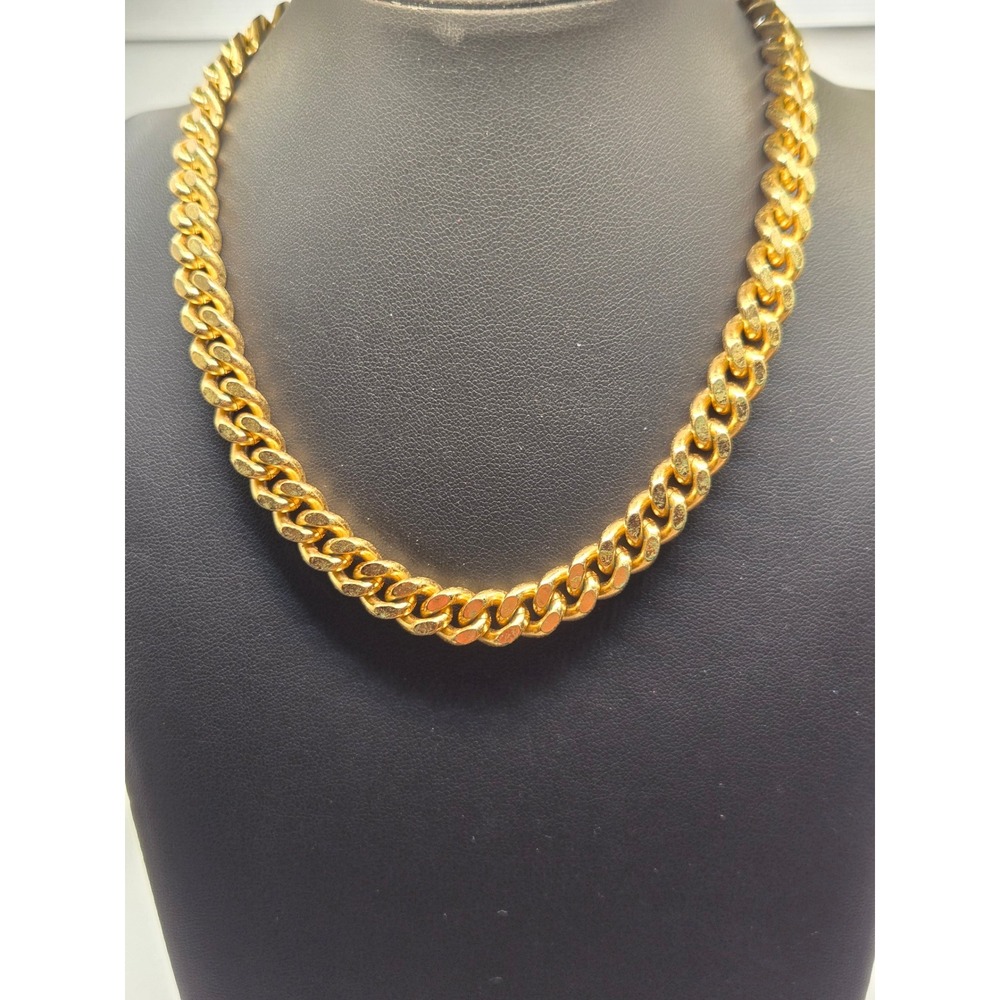 Electric Picks Gold Cuban Link Chain Necklace Adjustable Curb Link Statement